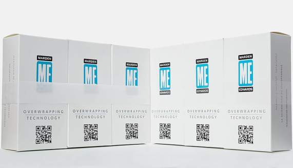 Marden Edwards Cartons banded with heat sealable paper or BOPP.