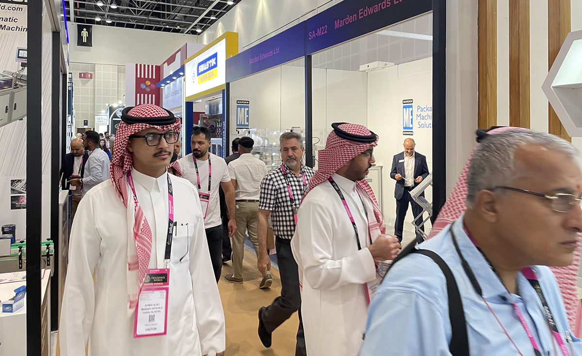 Busy halls of Beautyworld Middle East 2023 Marden Edwards Stand