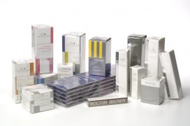 cosmetic products overwrapped