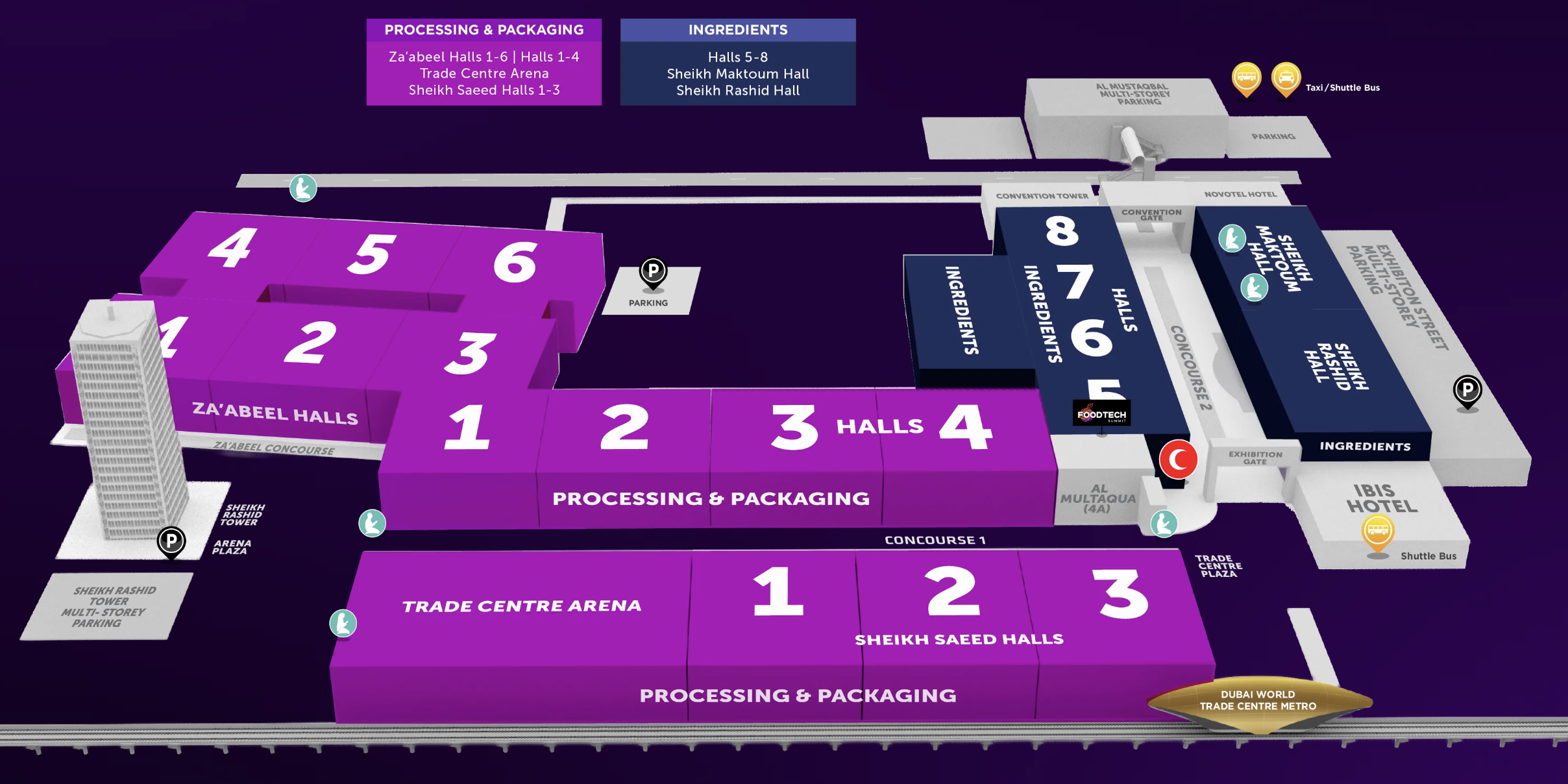 Dubai World Trade Centre Map - Gulfood Manufacturing