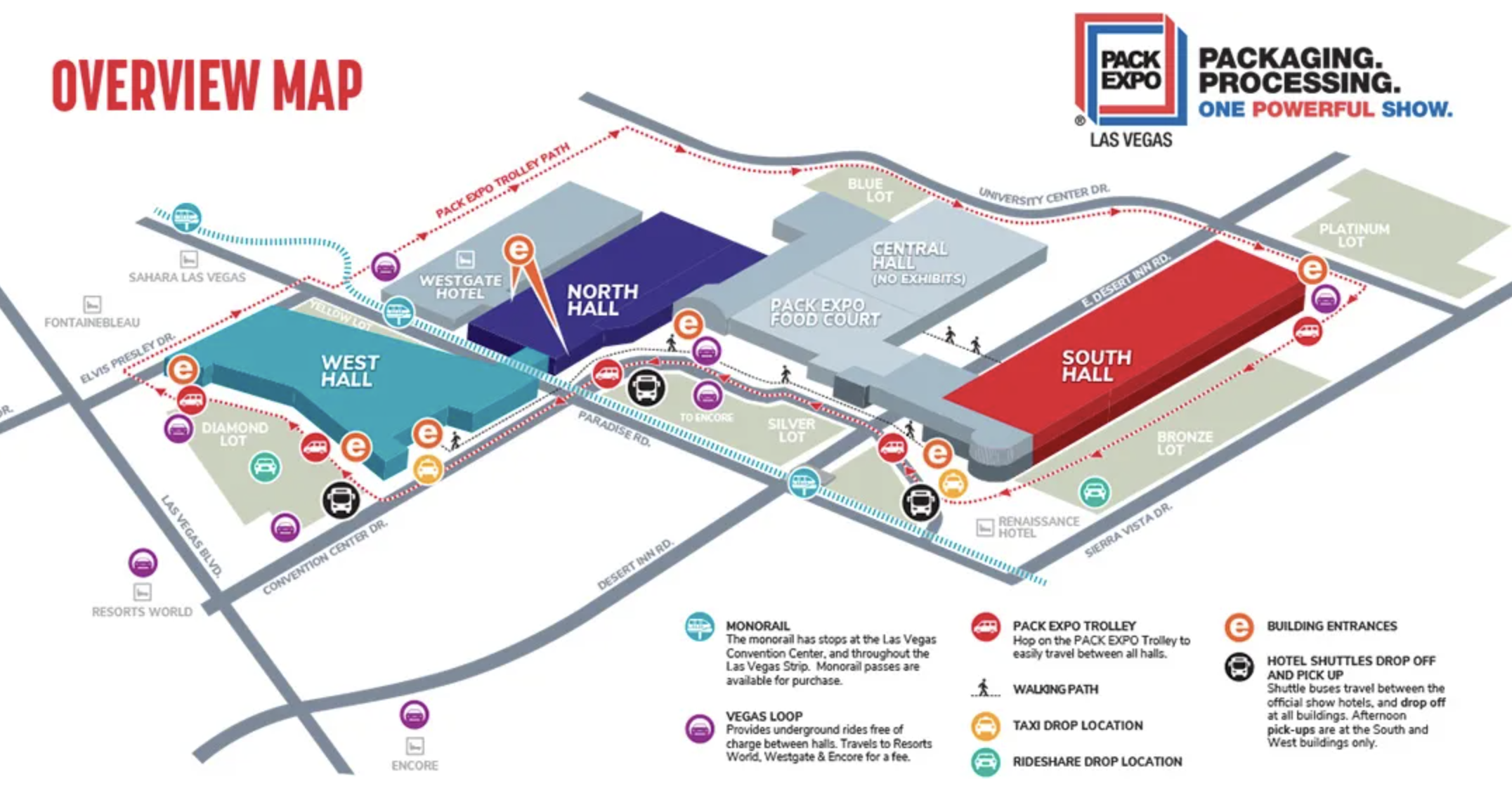 map of las vegas convention centre - north hall location