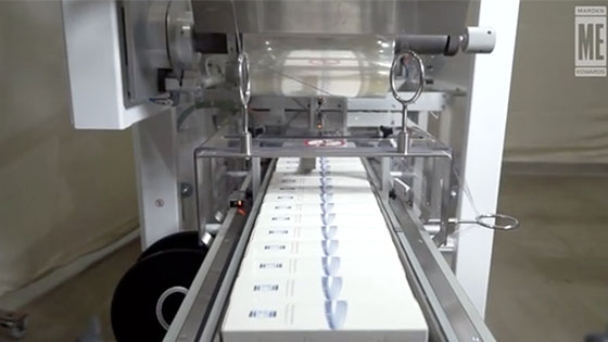 Cosmetics Cartons Overwrapper TMX100FF at speeds of 70 per minute