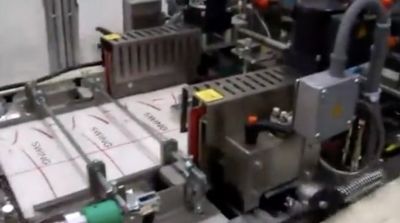 Tobacco 200s Display Carton Overwrapping with Internal Shrink Tidier at 40 per minute