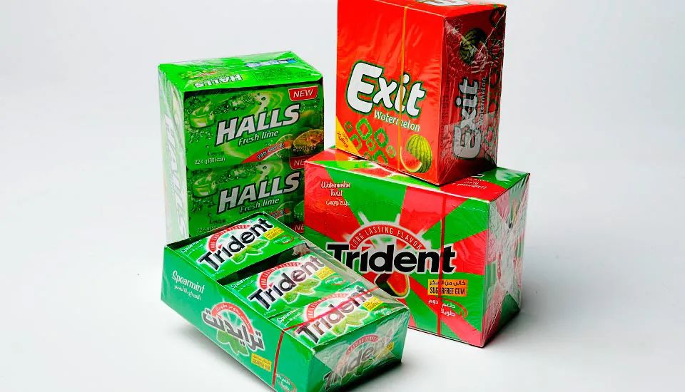 Suremballage de gomme à mâcher
