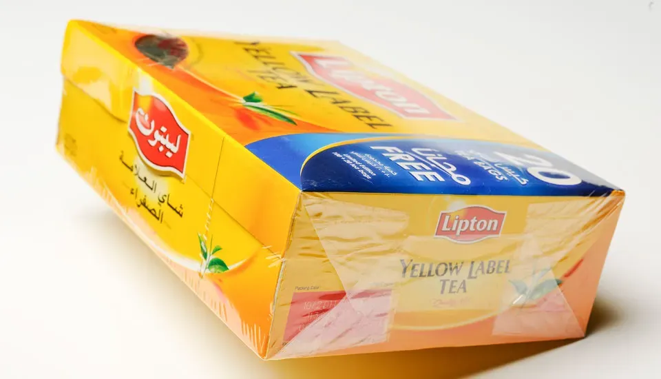 Suremballage en carton à thé