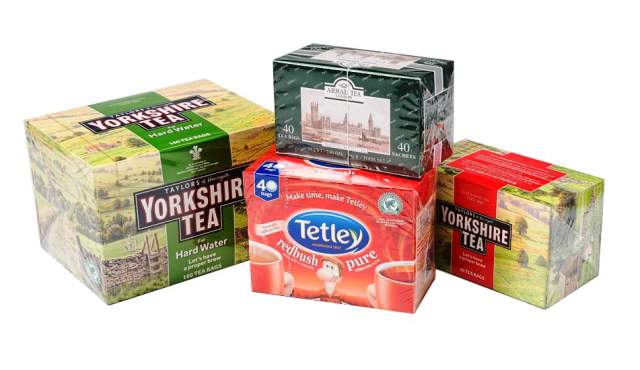Cartons de thé emballés