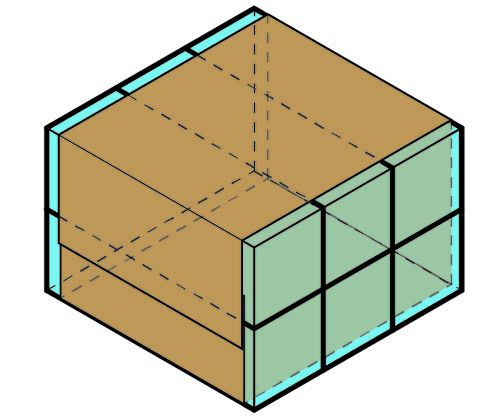 1x3x2 wrapping diagram