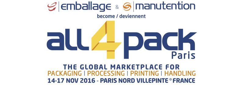 Emballage Alll4Pack Paris 2016 Show Banner